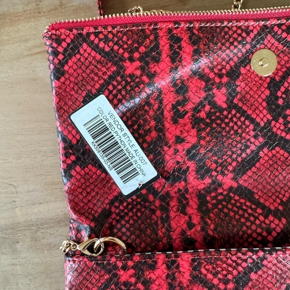 Lulus Red Python Crossbody Clutch - Picture 8 of 8